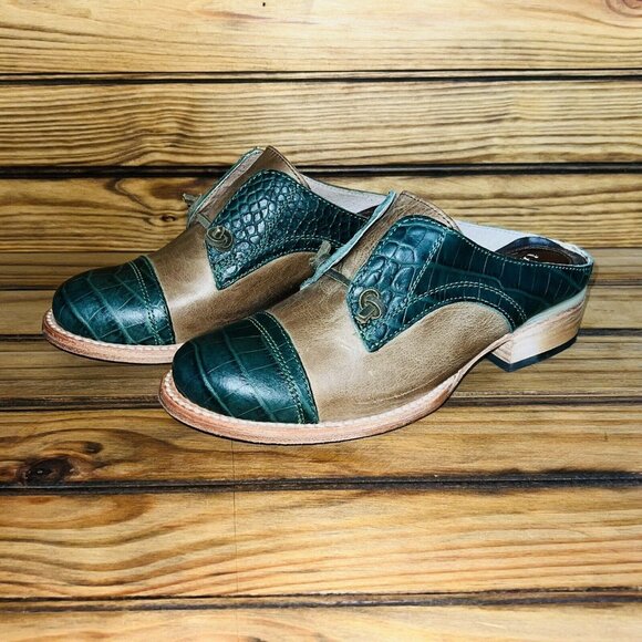 Freebird by Steven Malena Size 6 Leather Clogs Mules Slip On Shoes Oxfords NEW - Picture 4 of 9